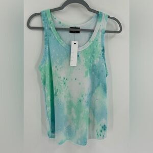 VICI Heat Wave Tie Dye Knit Mint Green Tank NWT Small